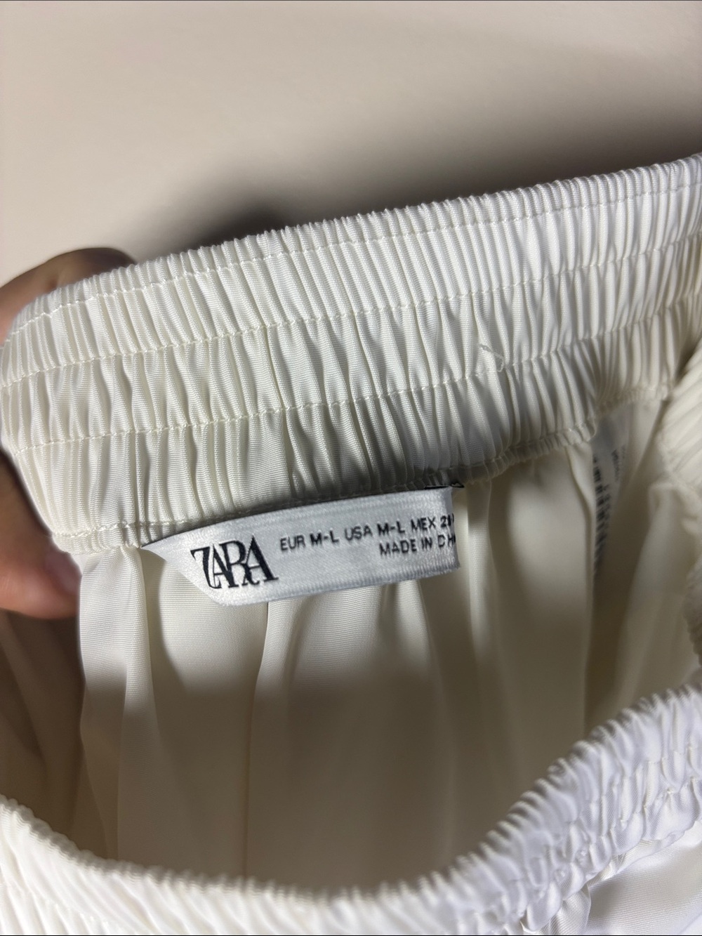 Zara Cream Maxi Gathered Skirt M-L - Picture 2 of 11